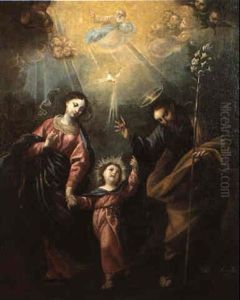 La Trinidad Divina Y La Terrenal by Alonso del (il Sordillo) Arco