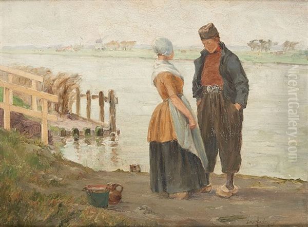 Laitiere Et Marin En Conversation - view 1
