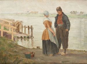 Laitiere Et Marin En Conversation by Leo (Mme) Arden