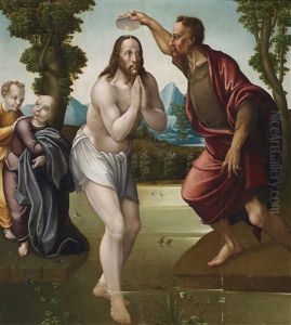 Baptism Of Christ by Pablo de Aregio