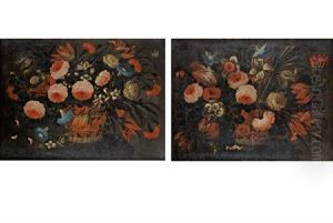 Cestas Con Flores (pair)