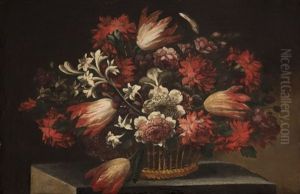 Corbeille De Fleurs by Juan De Arellano