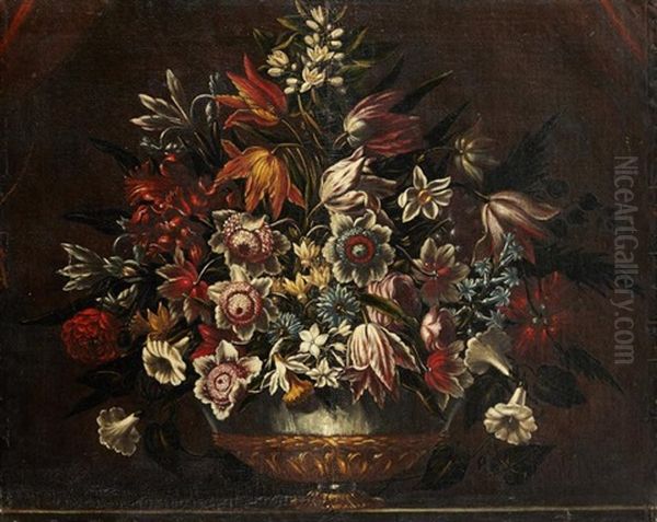 Vase De Fleurs Sur Un Entablement - view 1