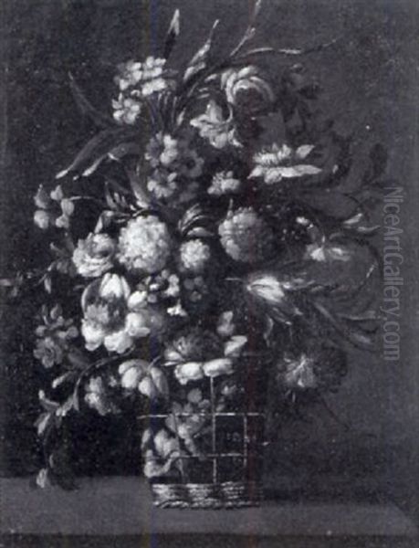 Blumenstilleben In Einem Korb - view 1