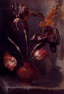 Florero Con Lirios Y Tulipanes by Juan De Arellano