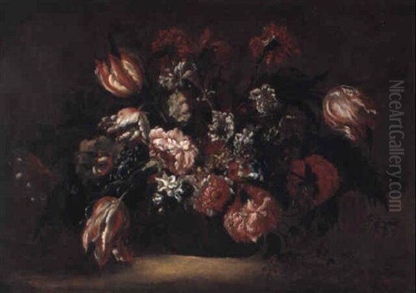 Stilleben Med Blommor I Korg - view 1