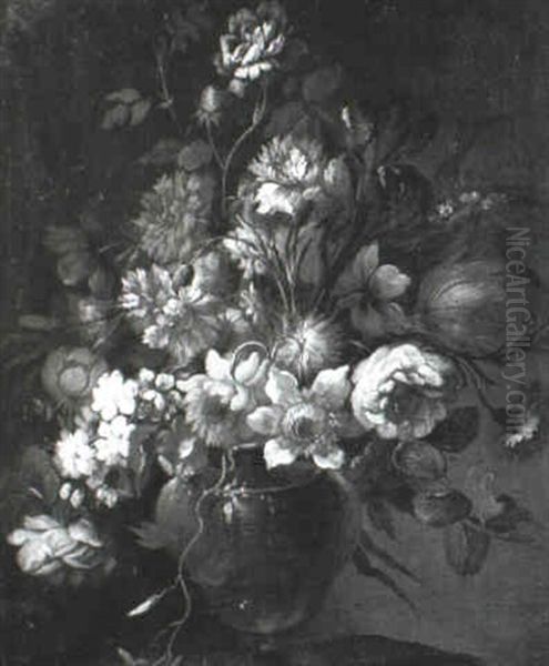 Still Life Of Roses, Tulips And Other Flowers - view 1