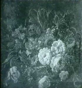Stilleben Med Blomsterkorg by Juan De Arellano