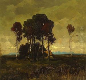 Abend Im Dachauer Moos by Carl Oskar Arends