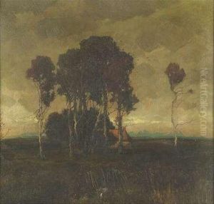 Bayrische Voralpenschaft Im Abendlicht by Carl Oskar Arends