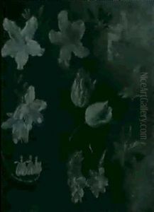 Still Life, Studies Of Azeleas, Tulips, Narcissus And Dicentra by Arentina Hendrica Arendsen