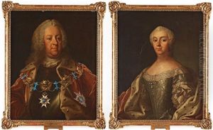 Arvid Posse (1689-1754) & His Wife Hedvig Christina Stenbock (1699-1759) by Olof Arenius
