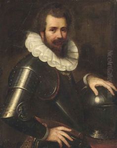 Portrait Of Ranuccio Farnese, Half-length, In Armour by Cesare Aretusi