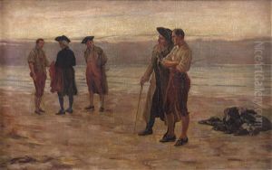 Duell Am Strand by Alfeo Argentieri