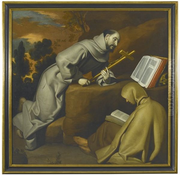 Saint Ffrancis Of Assisi And Brother Leon - view 1