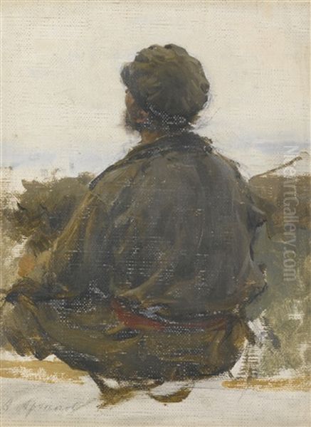 Study Of A Seated Man - view 1