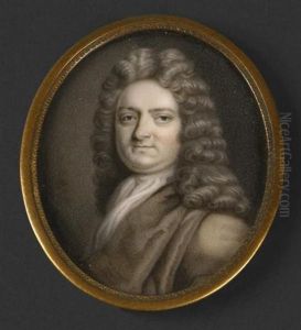 Portrait D'homme De Qualite En Manteau D'interieur Et Importante Perruque A Rouleaux Portrait D'homme De Qualite En Manteau D'interieur Et Importante Perruque A Rouleaux