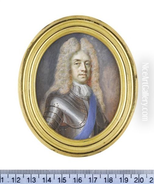 James Butler, 2nd Duke Of Ormonde Kg Kt, Wearing Armor, White Stock And Lace Cravat, Blue Sash Of The Order Of The Garter, Long Curled Wig - view 1