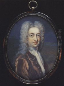A Gentleman Wearing A Brown Coat, White Jabot And Full Bottomed Powdered Wig A Gentleman Wearing A Brown Coat, White Jabot And Full Bottomed Powdered Wig