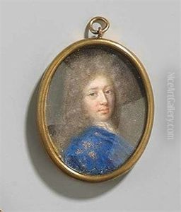 Brustbild Des Phillipe Ii Herzog Von Orleans In Blauer Jacke Mit Goldstickerei