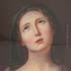 Portrait Of The Virgin Mary (+ Portrait Of A Gentleman, 1811, Signed, Lrgr; 2 Works) by Louis Ami Arlaud-Jurine