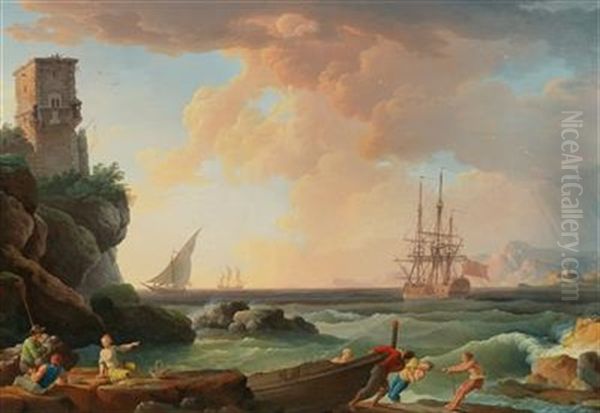 A Pair Of Harbour Scenes - view 1