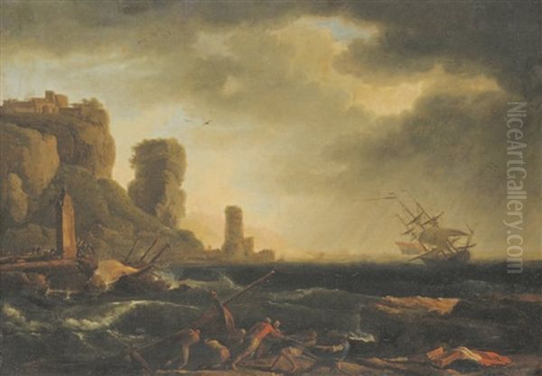 Pecheurs Et Marins Sur La Cote - view 1