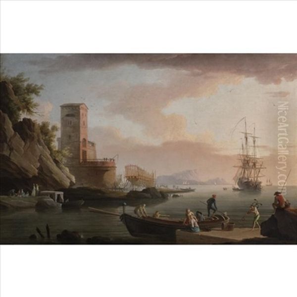 A Mediterranean Harbor With A Shipyard - view 1