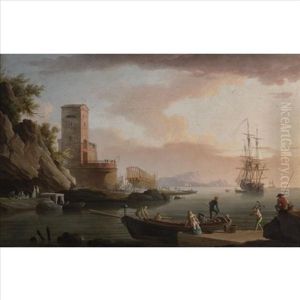 A Mediterranean Harbor With A Shipyard
