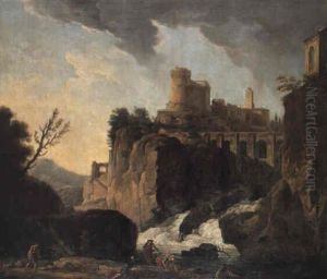 Paysage Rocheux A La Cascade by Jean Henry d' Arles