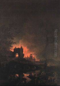 L'incendie by Jean Henry d' Arles