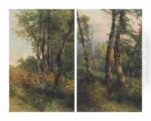 Wooded Landscapes (pair) by Raffaelo Armenise