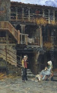 Chiacchiere Nel Cortile by Raffaelo Armenise