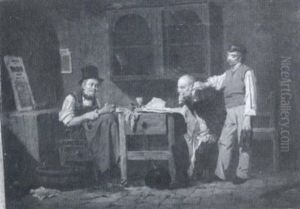Men At A Table by Jose Armet Portanel