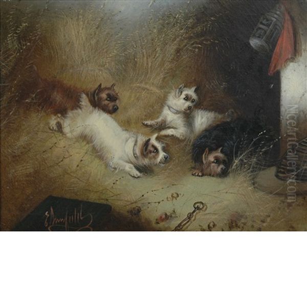 Terriers Ratting And Lunch For Three (2 Works) - view 1