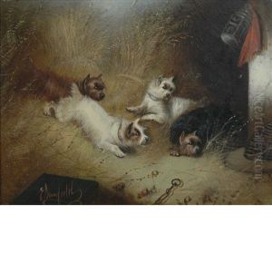Terriers Ratting And Lunch For Three (2 Works) by Edward Armfield