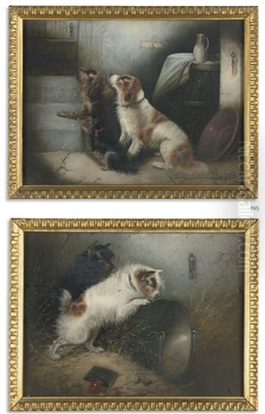 Two Spaniels And Two Terriers: A Pair - view 1