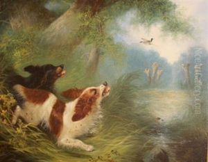 Spaniels Flushing Mallard by Edward Armfield
