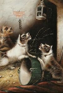 Terriers Ratting Under A Barrel