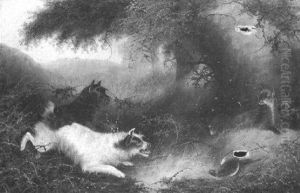 Terriers Cornering A Fox by Edward Armfield