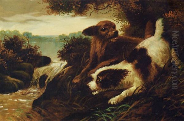 Spaniels By A Lake - view 1