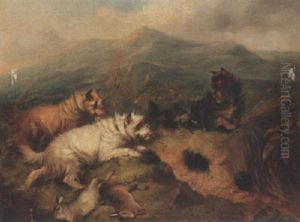 Terriers Rabbiting by Edward Armfield