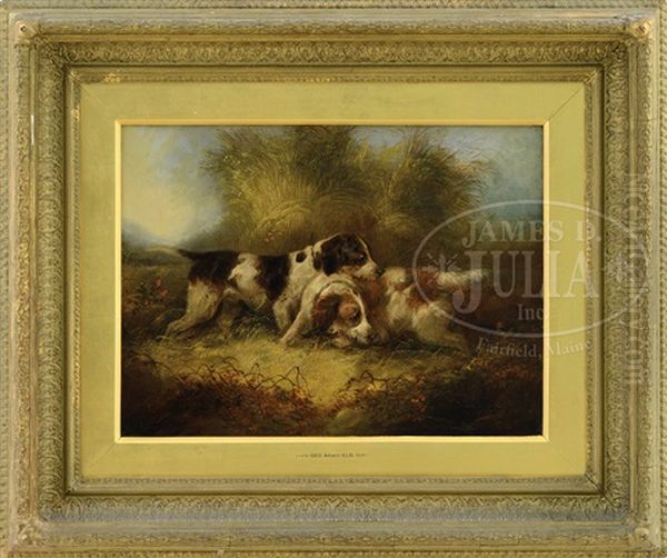 Two English Setters In Meadow - view 1