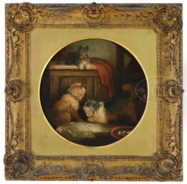 Three Terriers In Interior - view 1