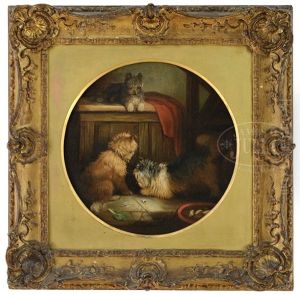 Three Terriers In Interior Three Terriers In Interior