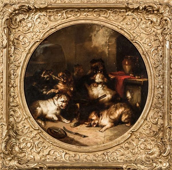 Terriers In An Interior - view 1