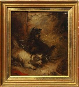 Terriers Ratting And Spaniel And Terrier Waiting by George Armfield