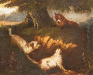 The Fox And The Hounds by George Armfield