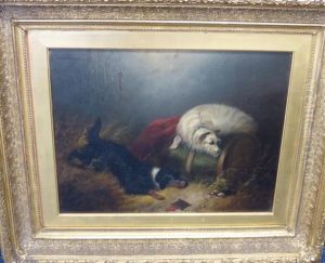 Two Terriers In A Interior