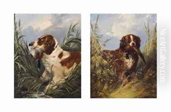 Retrieving: Duck And Pheasant (pair) - view 1